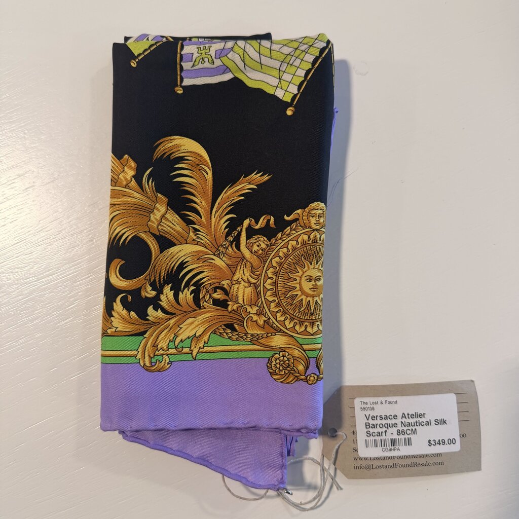 Versace Atelier Baroque Nautical Silk Scarf - 86CM