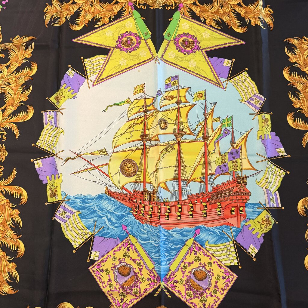 Versace Atelier Baroque Nautical Silk Scarf - 86CM