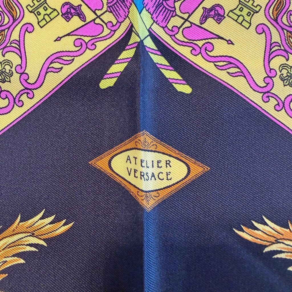 Versace Atelier Baroque Nautical Silk Scarf - 86CM