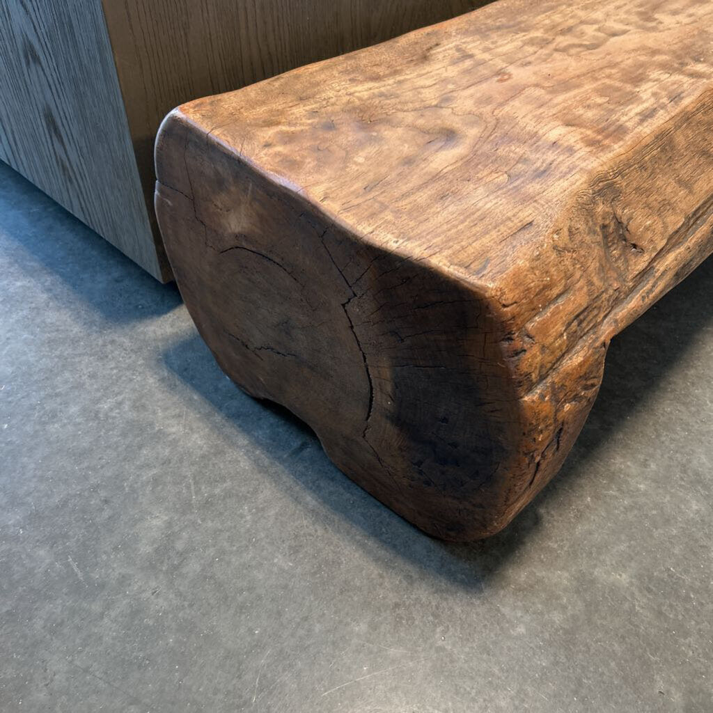 Vintage Carved Wood Bench- 30X15X11H