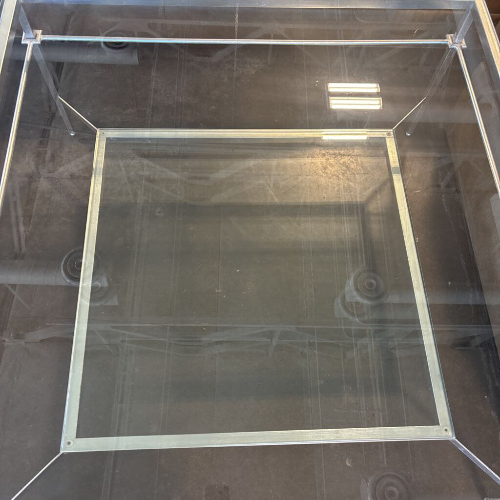 Safavieh Silver Leaf Glass Coffee Table - 43X43X20H