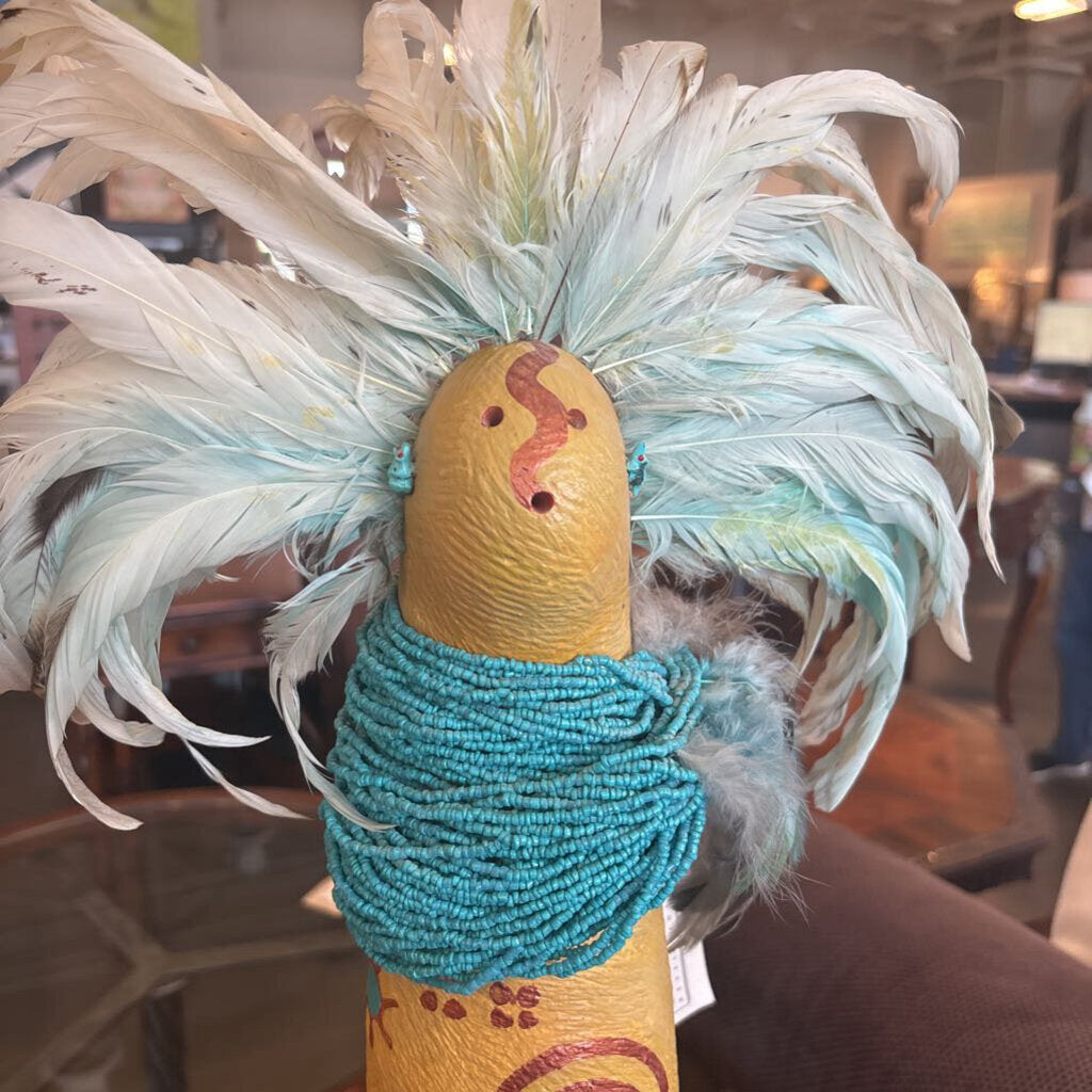 Judith Fell Kettunen Signed Feathered Sculpture - 20"H