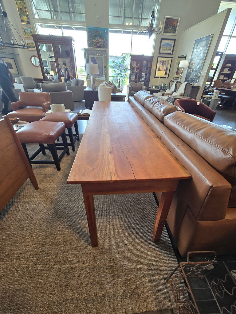 Amish Cherry Wood Console Table- 82X25X31H- AS IS