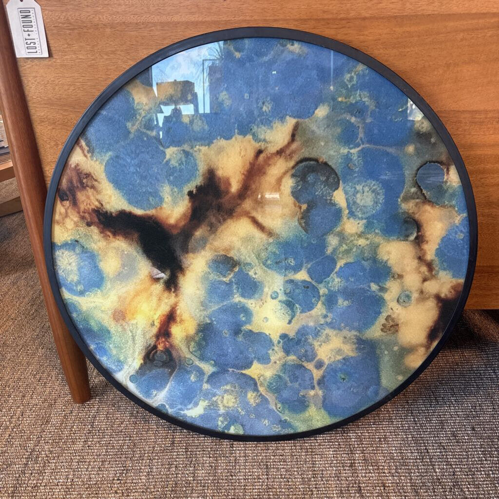 Elk Home Hargrove Glam Tray In Blue Finish- 35X1X35H
