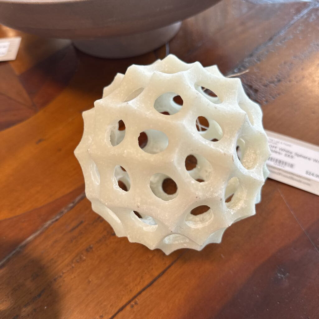 Off White Sphere W/ Holes- 5X5