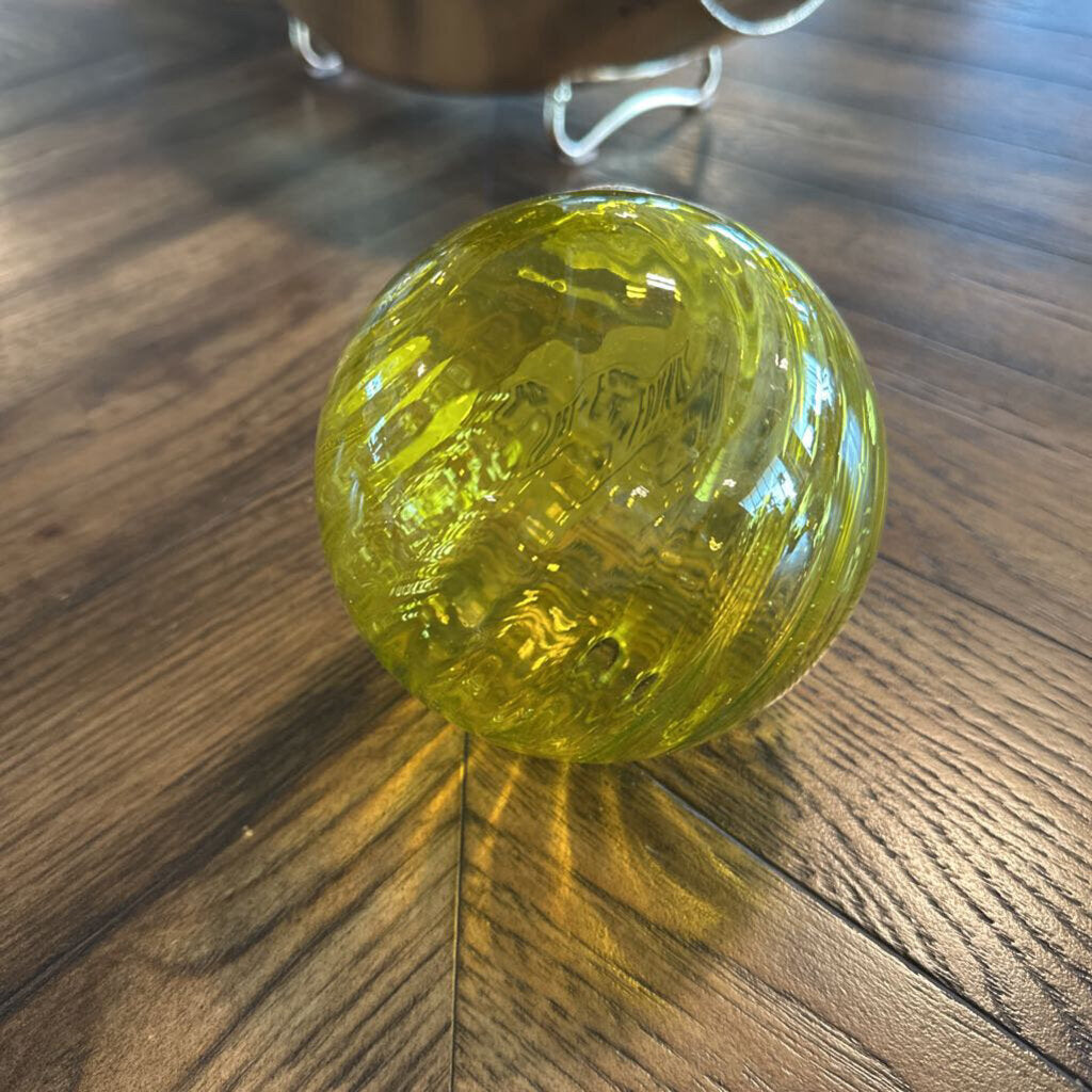 Yellow Twisted Sphere- 5"