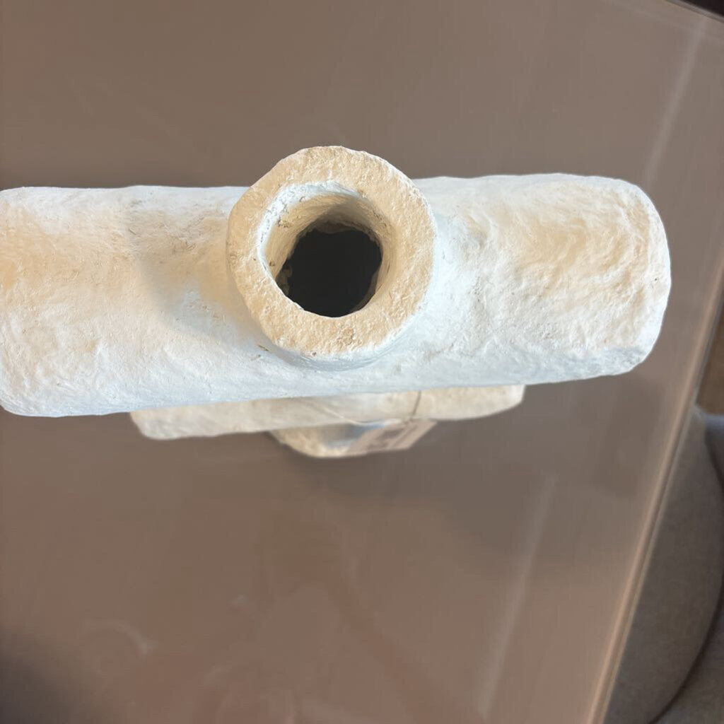 Organic Cream Shaped Vase- 11X3X14H