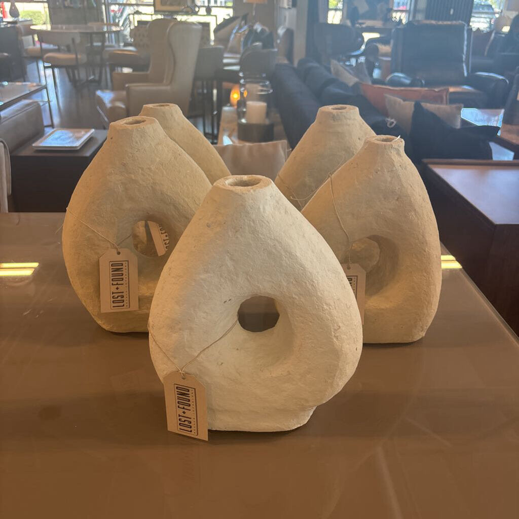 Organic Circular Vase W/ Hole- 10X2X12H