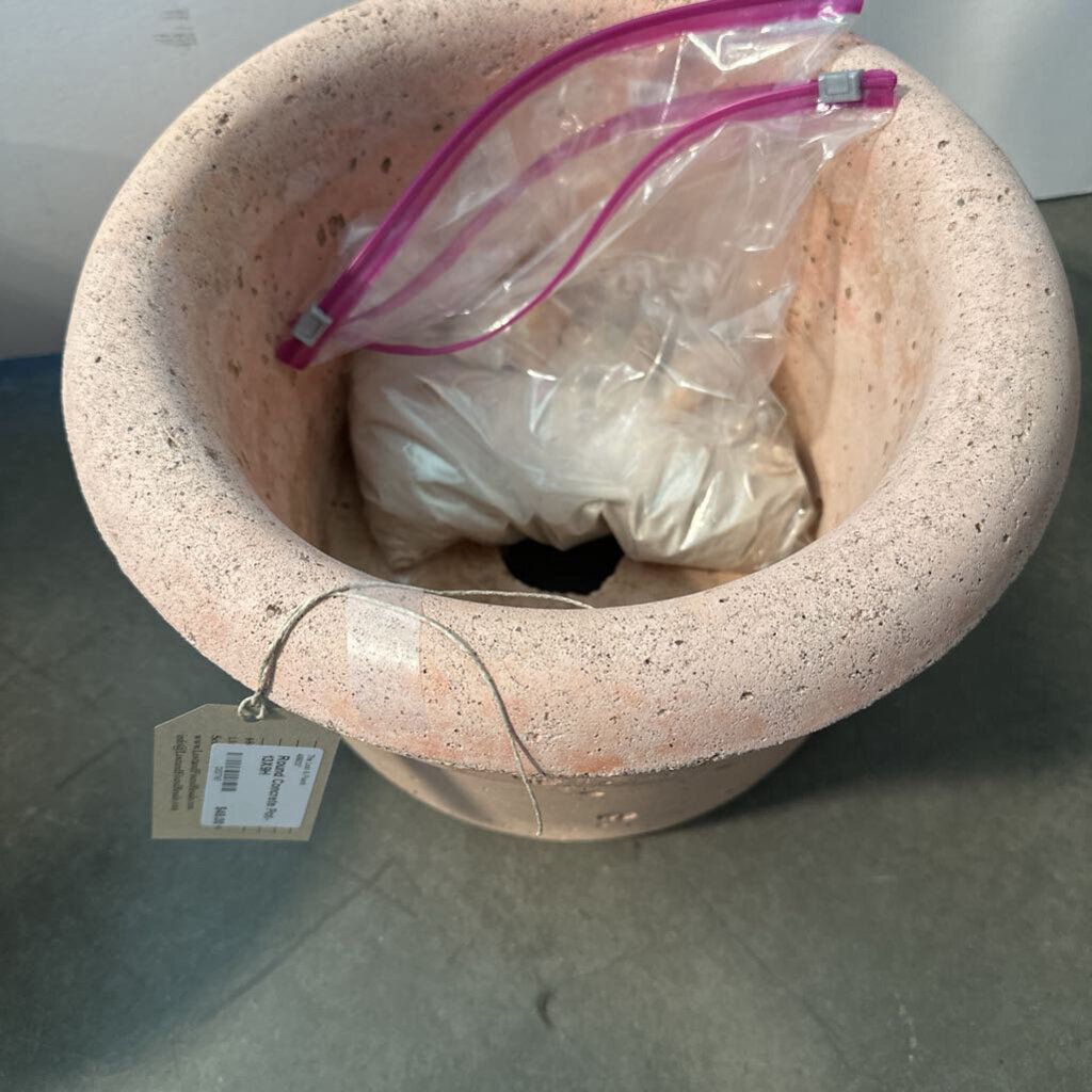Round Concrete Pot- 13X9H