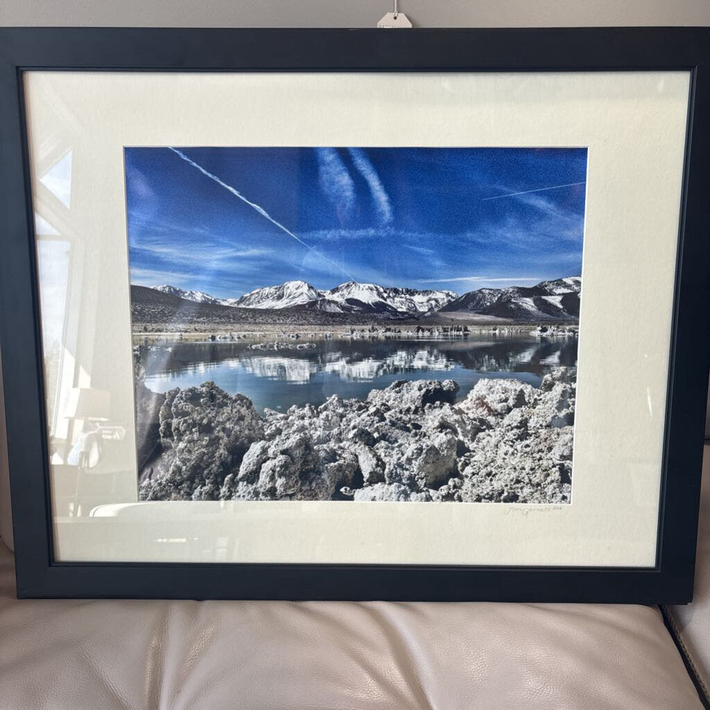 Framed Photo Of Mountian Lake By Jon Garrett- 31X25