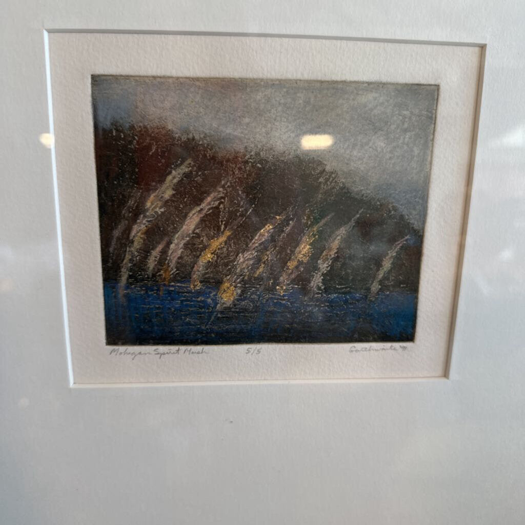 Mohegan Spirit Marsh Framed Art By Ernest Garthwaiter- 16.5X20H