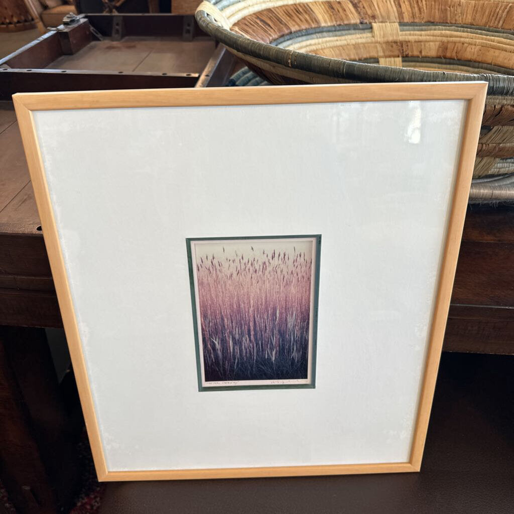 Natural Tapestry Art Signed By R.C.- 16.5X18.5H