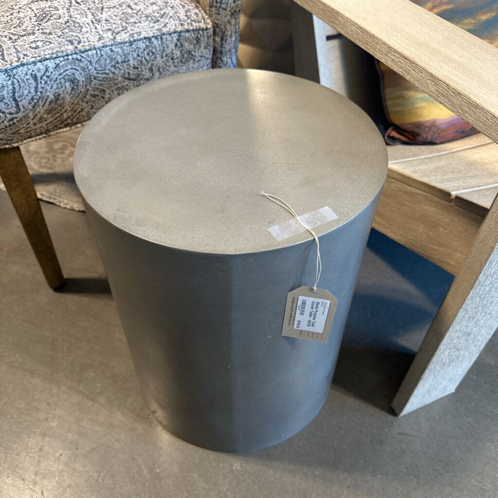 Metal Propane Tank Cover Table - 14X18