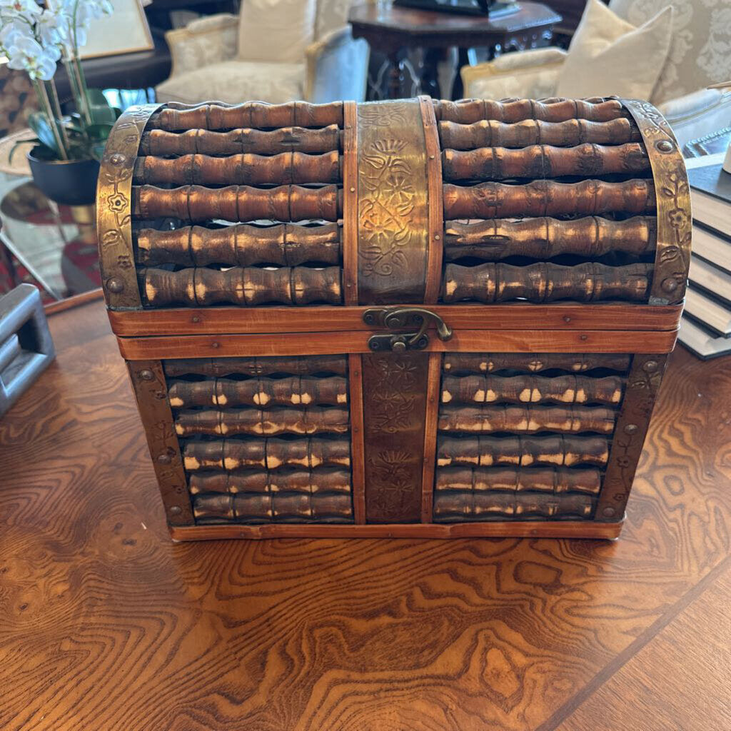 Wood Box "Doomed" W/ Lid- 14X9X12H