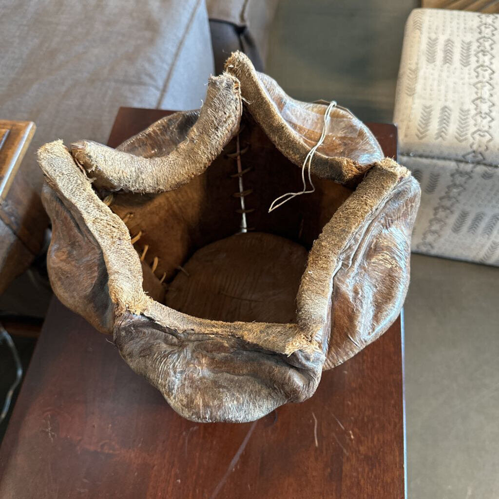 Palm Bark Pot- 11X11X10H