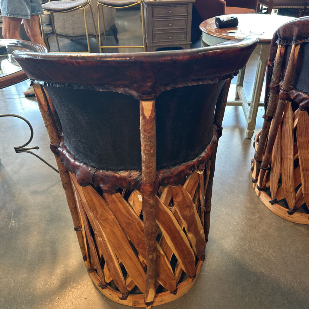 Mexican Equipale Counter Stools- 22X26X37H- Pair