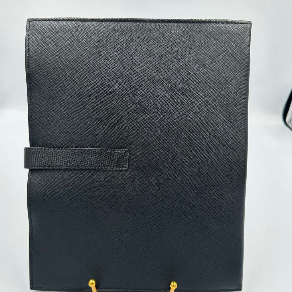 Prada Saffiano Black Leather iPad Case