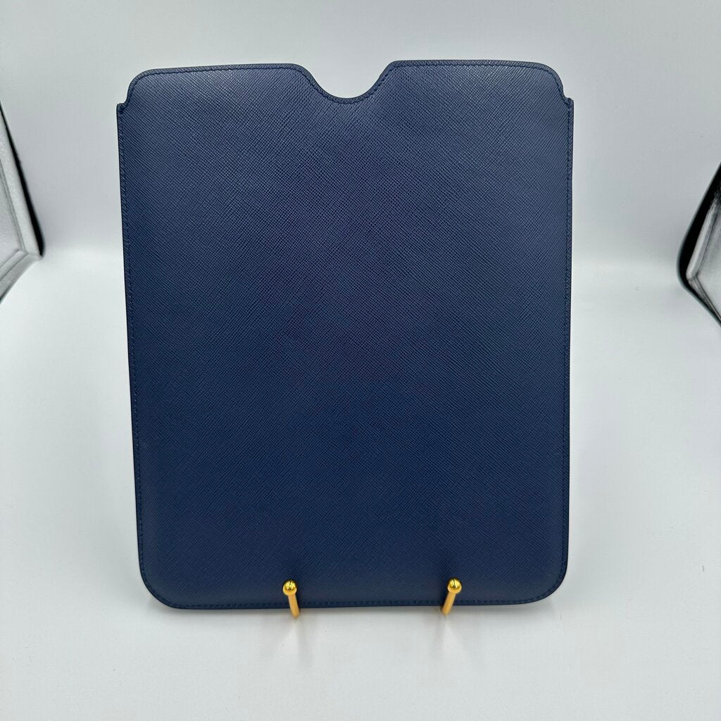 Prada Saffiano Blue Leather iPad Case