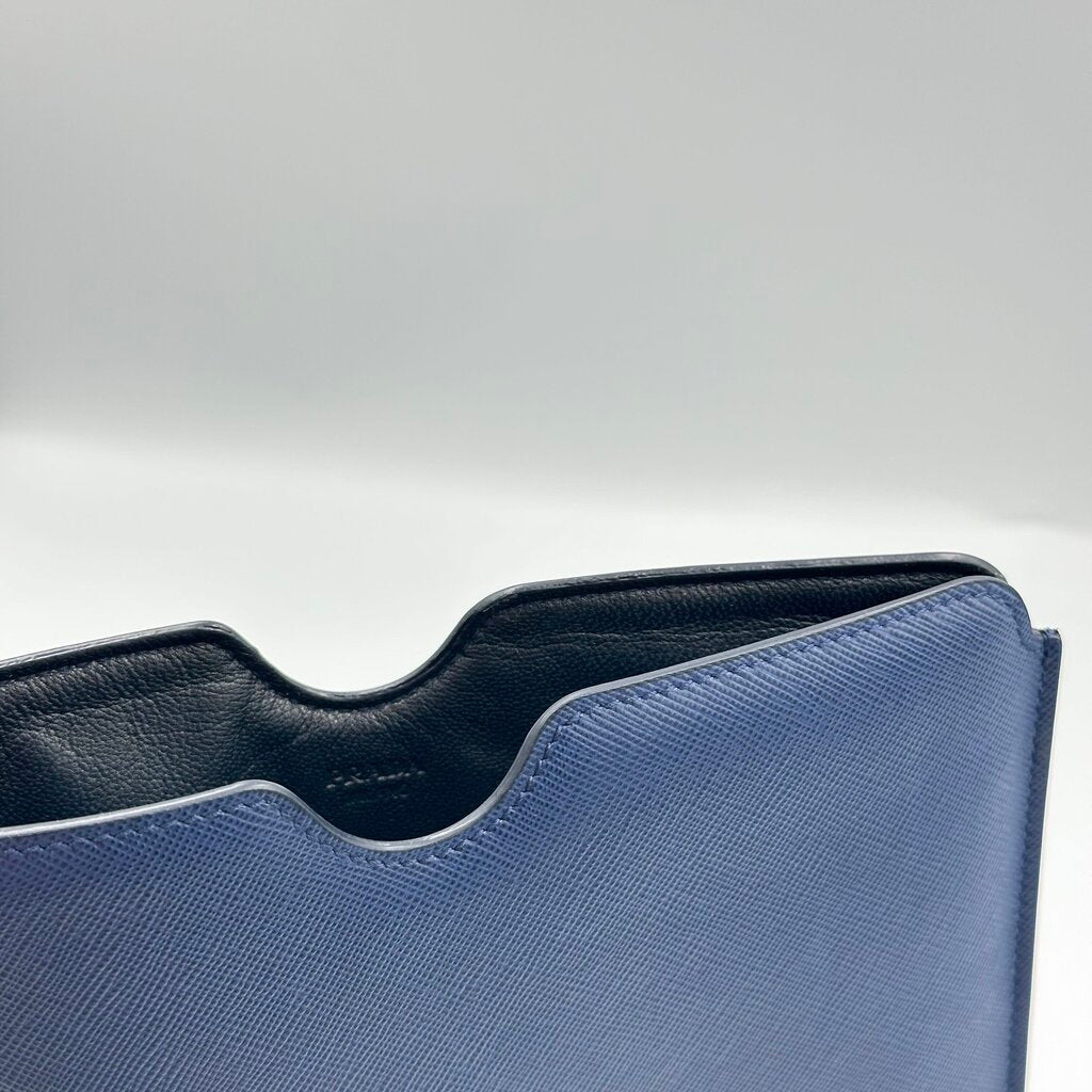 Prada Saffiano Blue Leather iPad Case
