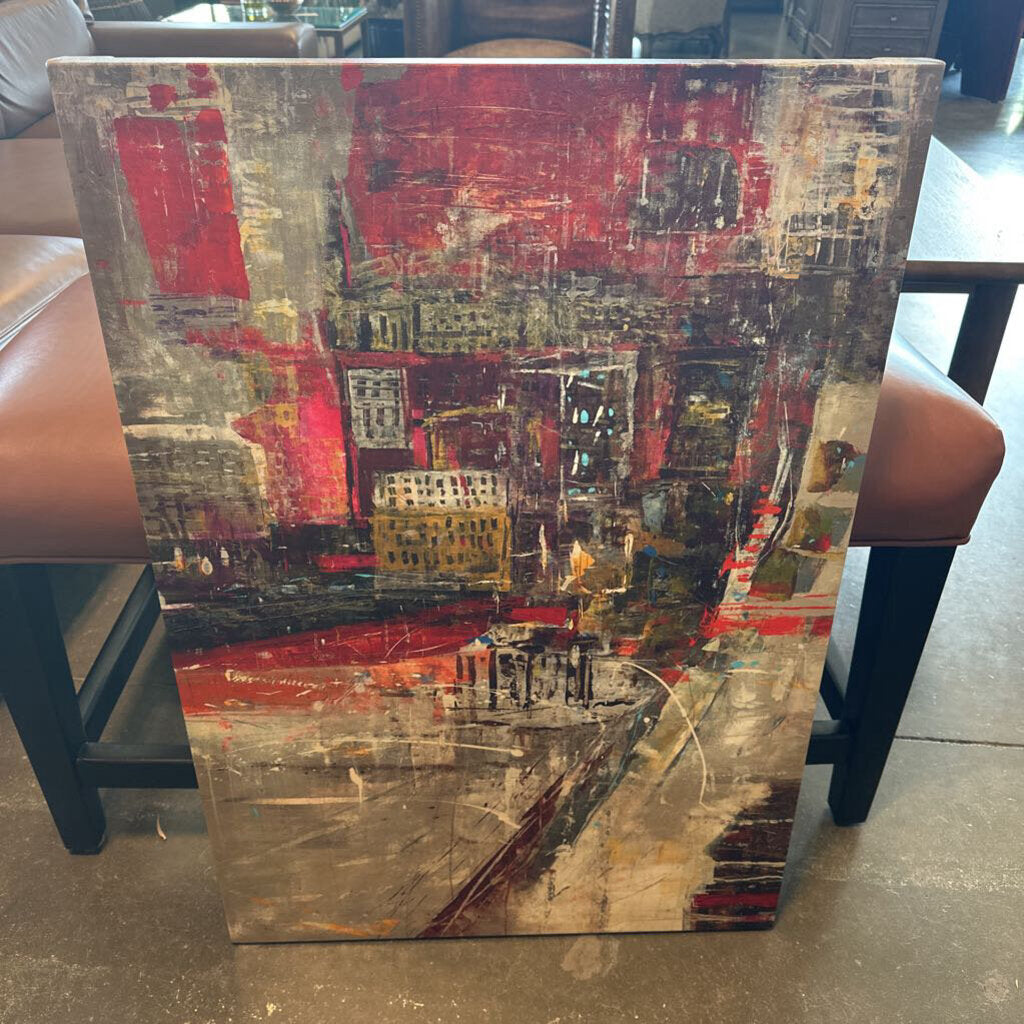Abstract Hong Kong Art On Canvas - 24X35