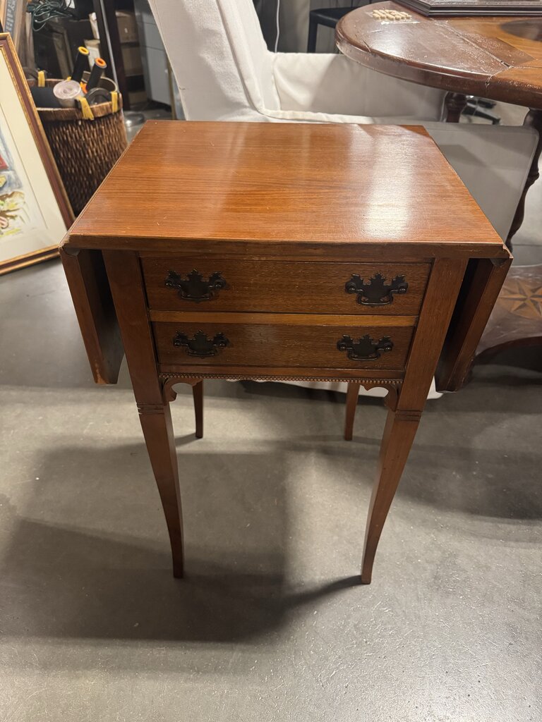 Antique Small Side Table W/ Drop Leaves- 17.5X15X27.5H