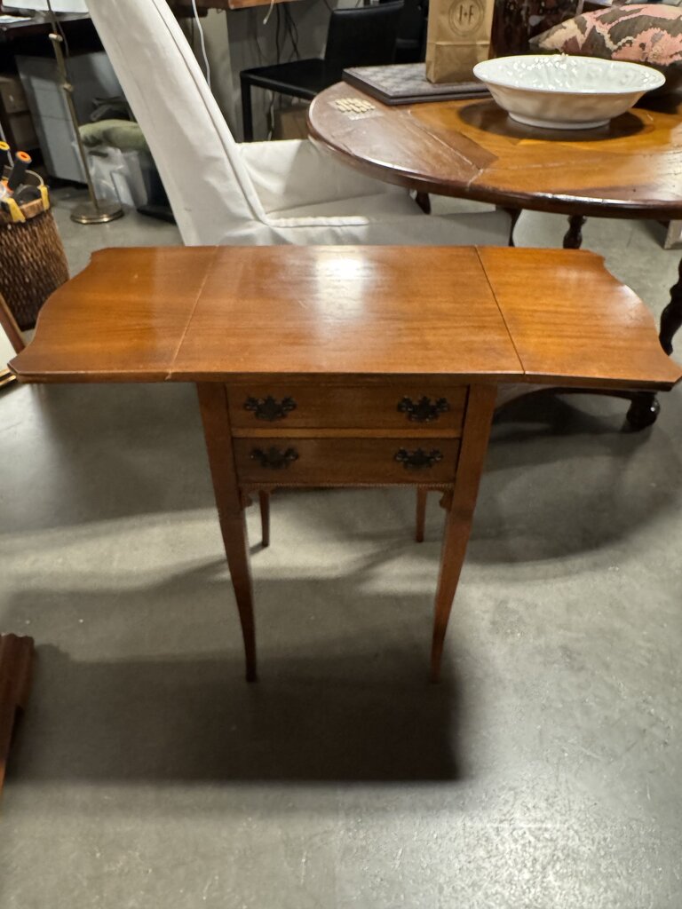 Antique Small Side Table W/ Drop Leaves- 17.5X15X27.5H