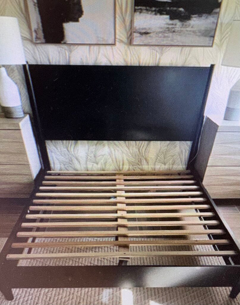 Black FULL Platform Bed W/ Slats