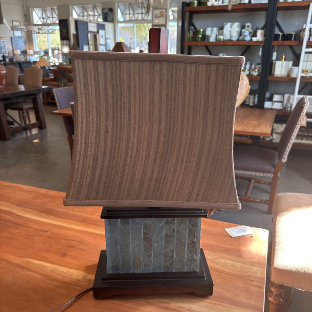 Cole & Adobe Slate Table Lamp- 14X9X25H