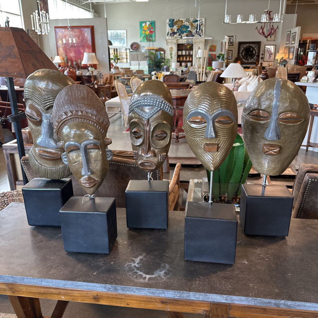 Bronze African Casting Mask by German Artist