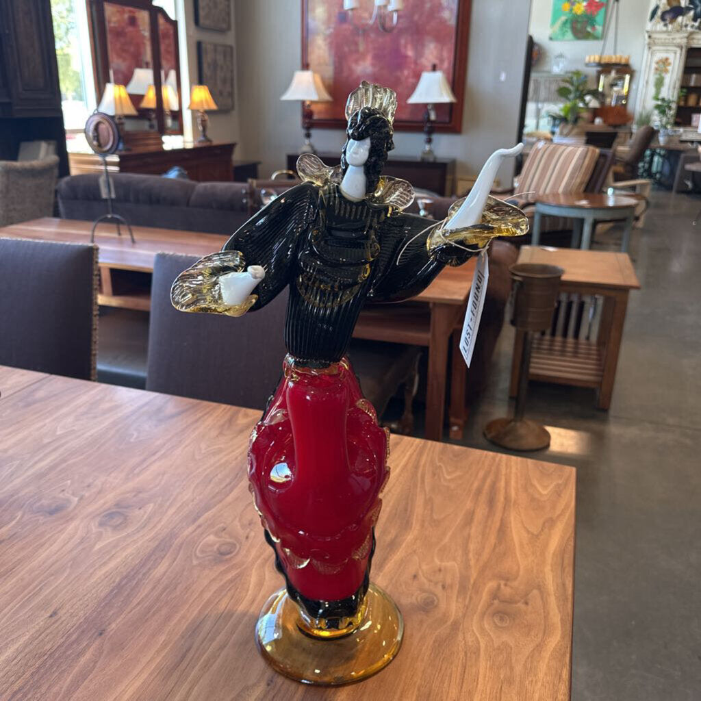 Vintage Murano Glass Flamenco Dancer - 21" - AS IS