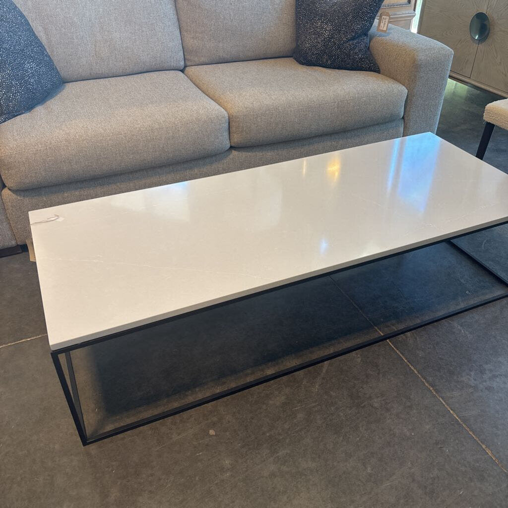 Contemporary Coffee Table W/ Silestone Top - 60X24X15H