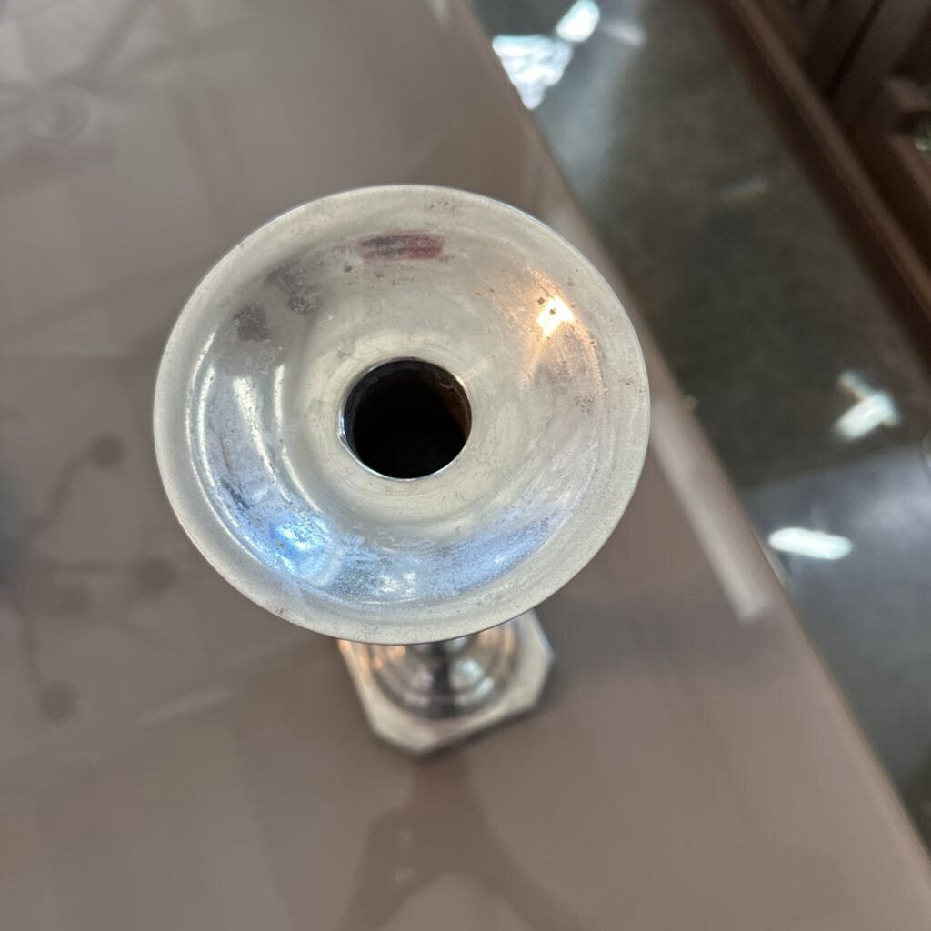 Pewter Candlestick - 17H