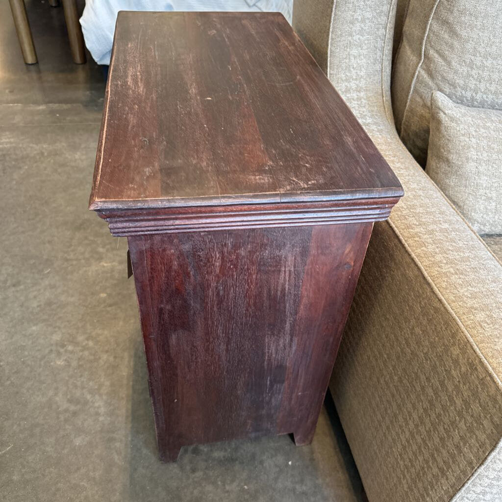 Rustic Wood 1 Drawer 2 Doors Wood Chest - 31X15.75X30