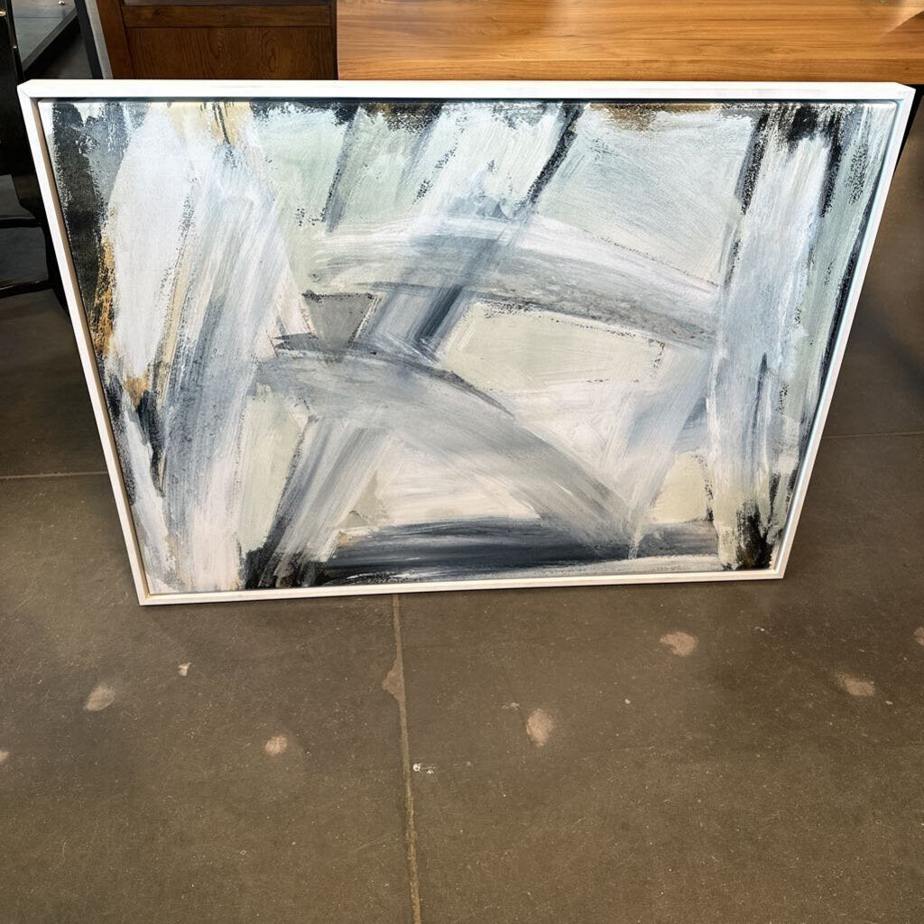 Black/ Grey & White Brush Stroke Art- 40X29