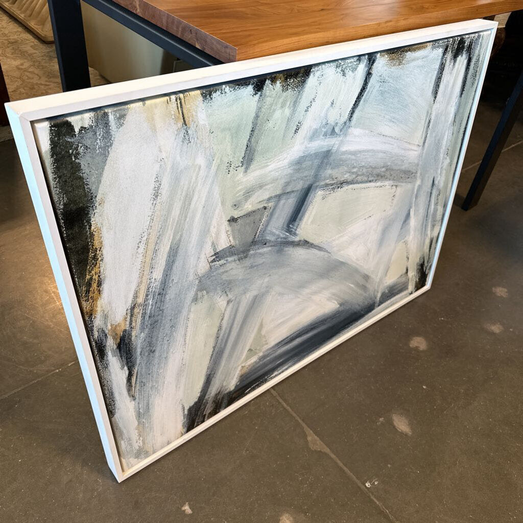 Black/ Grey & White Brush Stroke Art- 40X29