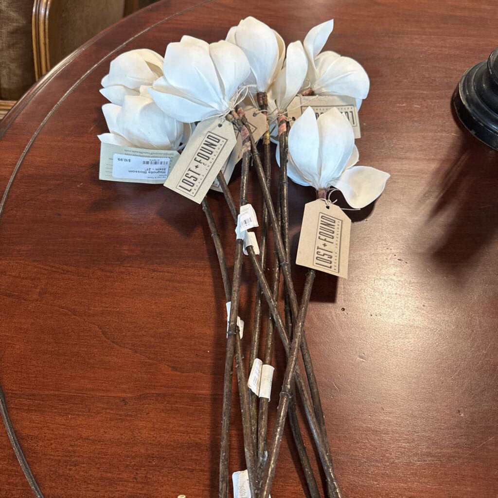 Magnolia Blossom Stem - 21"
