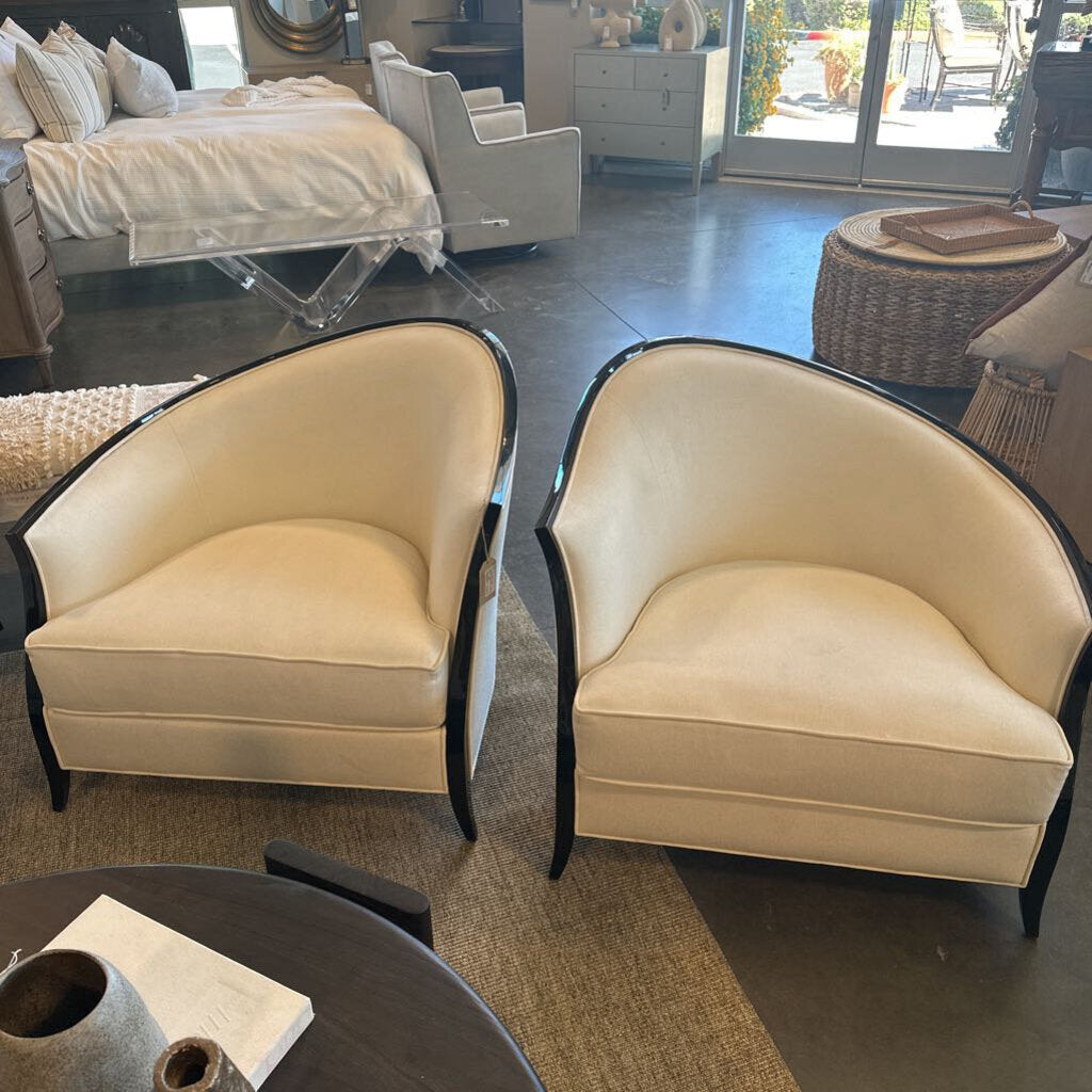 Christopher Guy Sasha Chairs W/ Ebony Trim - Pair