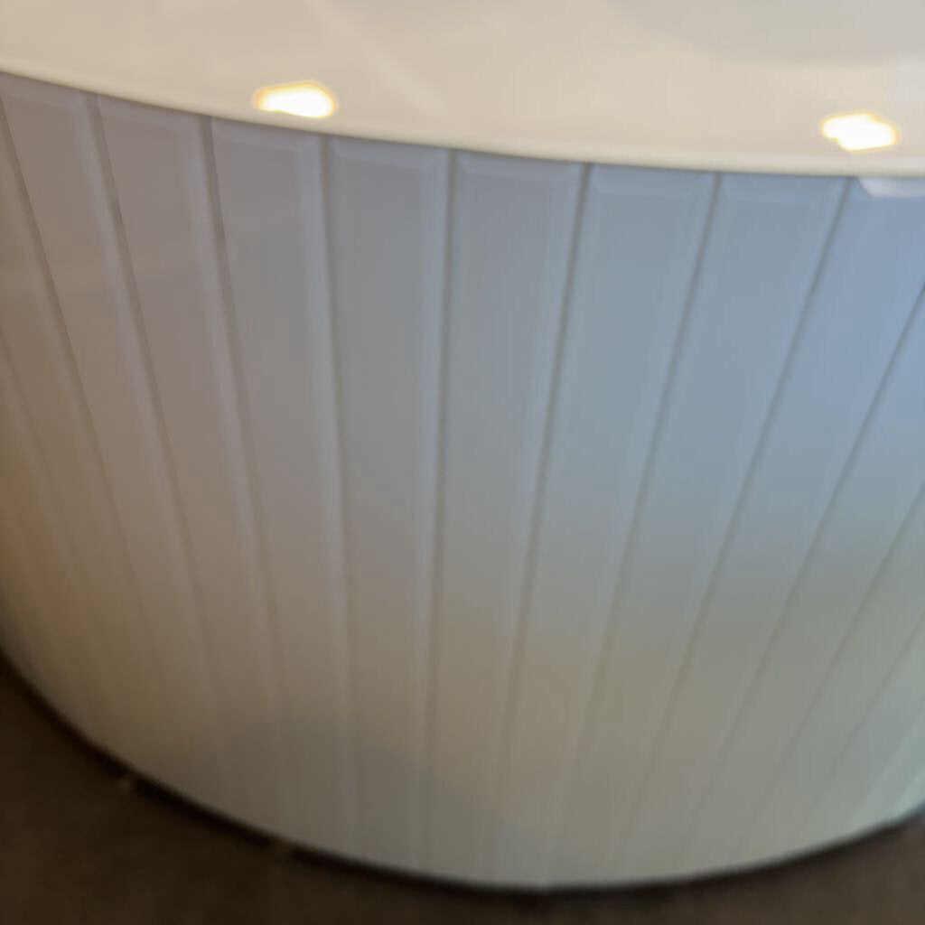 3 Piece Gold & White Swirl Table - 40X40X17.5H - AS IS