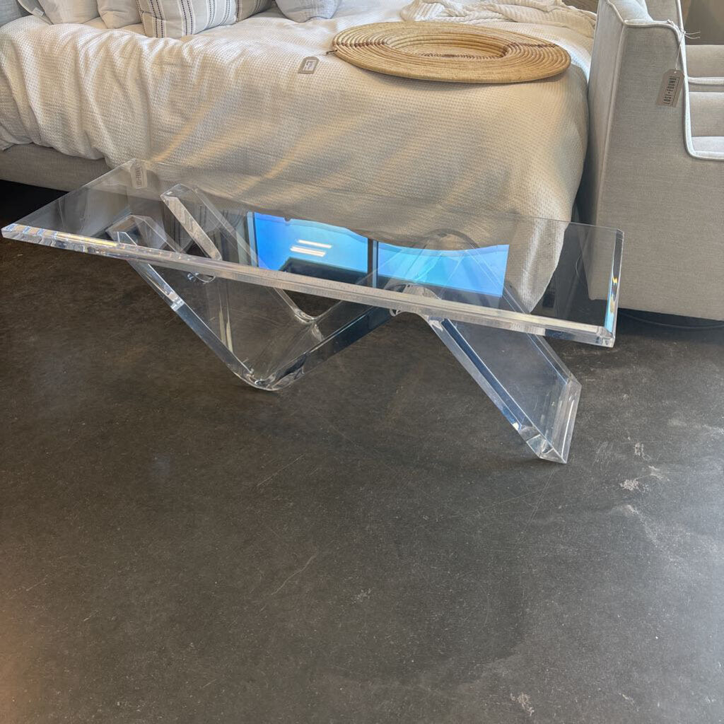 Rectangular Acrylic Coffee Table- 60X23X17H