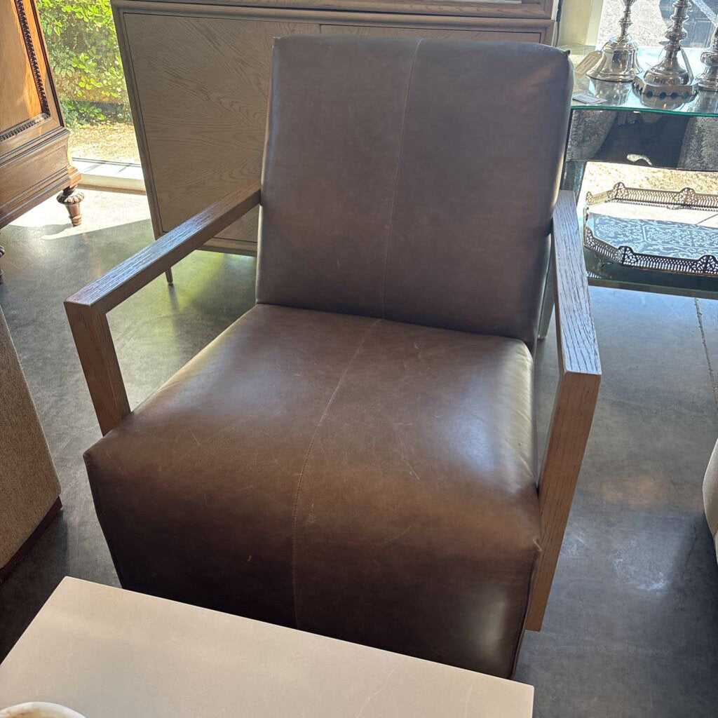 Arhaus Walsh Leather Glider- 30X36X32 - AS IS