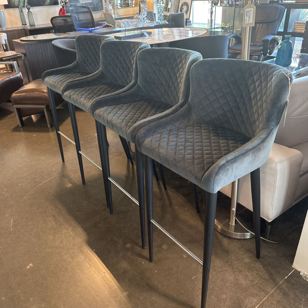 Moe's Home Collection Etta Blue Barstools- Set of 4