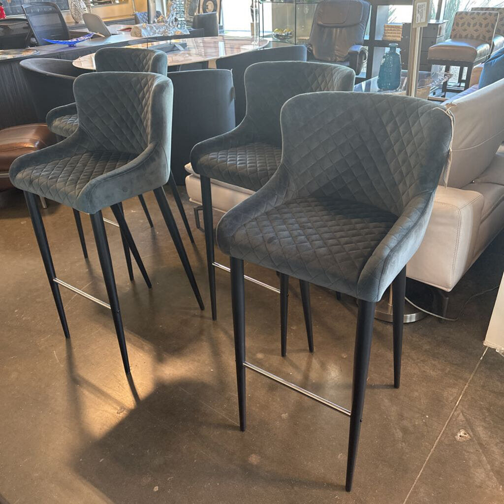 Moe's Home Collection Etta Blue Barstools- Set of 4