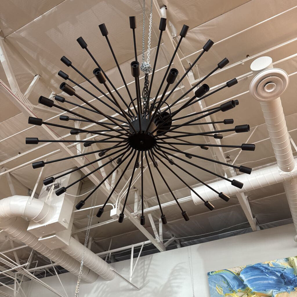 Noir Lampberto 48 Light Chandelier- 48X48X19H
