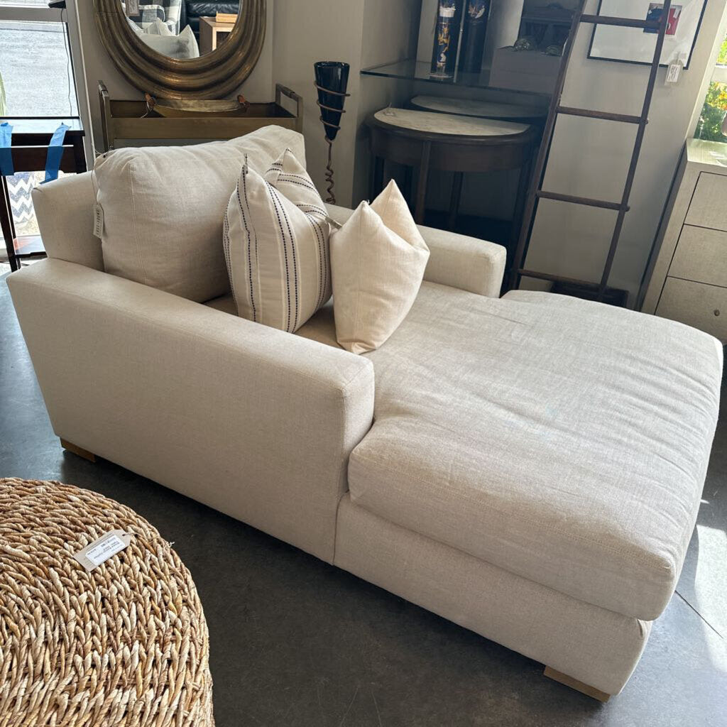 Restoration Hardware Track Arm Chaise Lounge- 43X70X34H