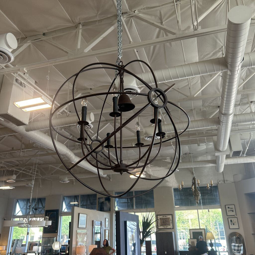 Iron Orb 7 Light Chandelier