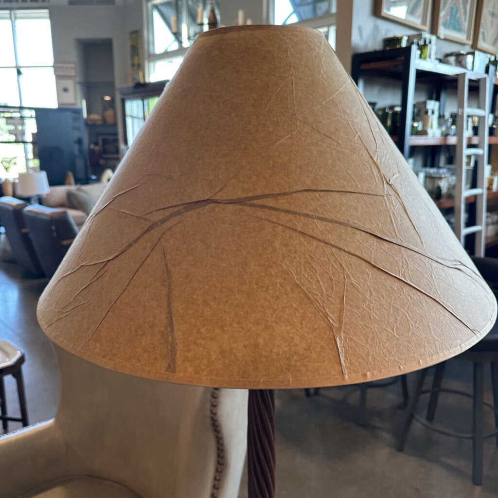 Wought Iron Floor Lamp W/ Twisted Base- 64H