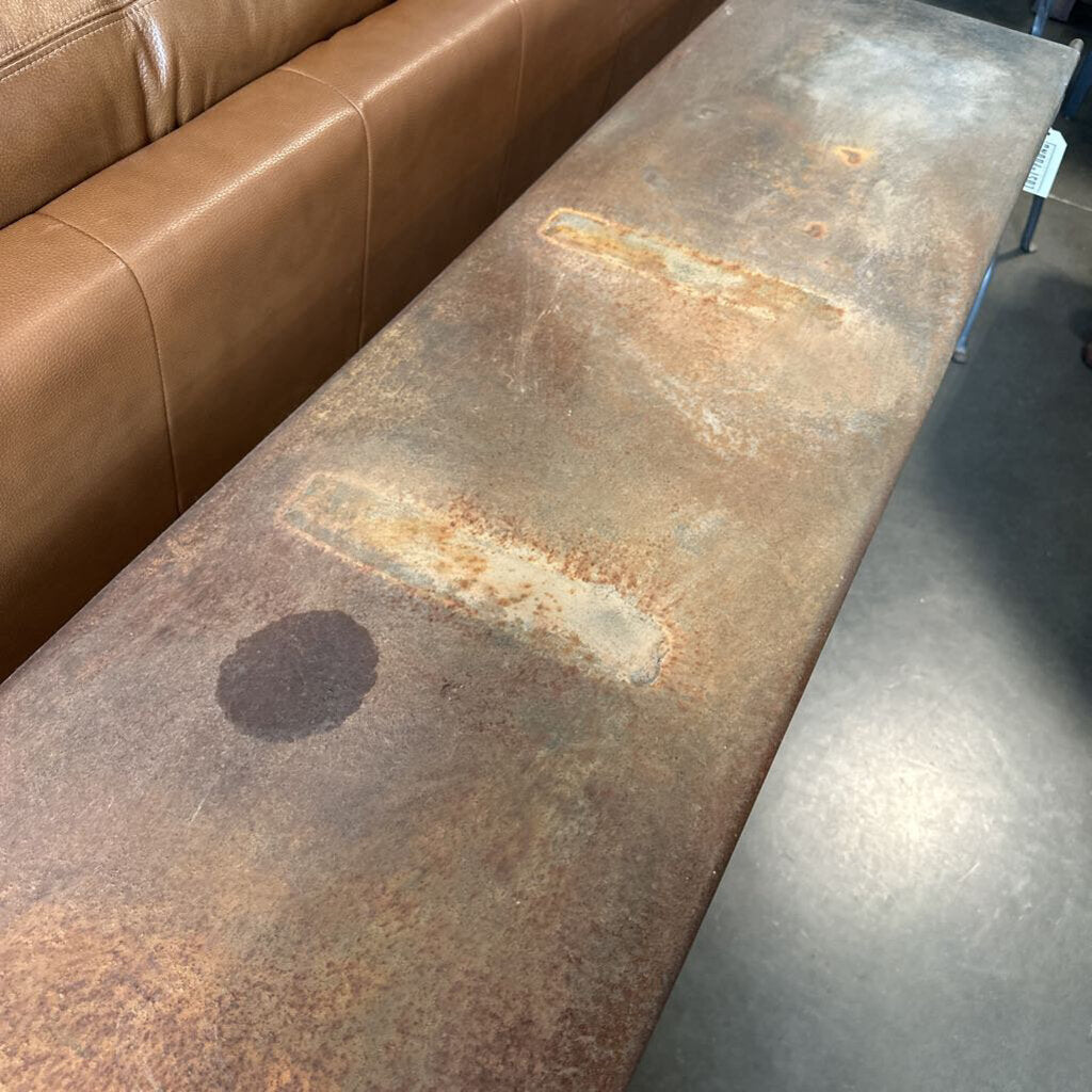 Rustic Metal Console Table - 64.5X15X30 - AS IS