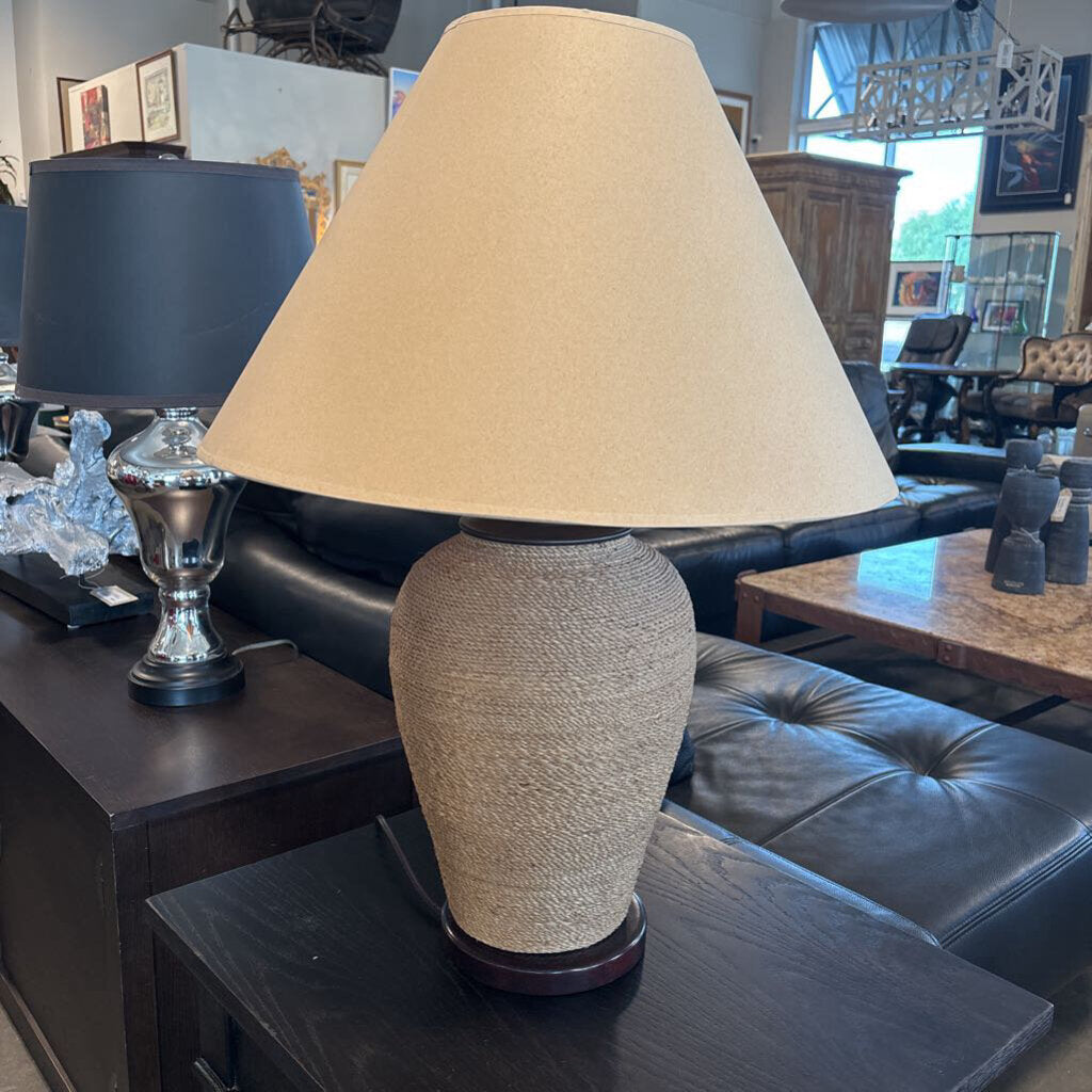 Ethan Allen Madras Wrapped Table Lamp- 28X26H