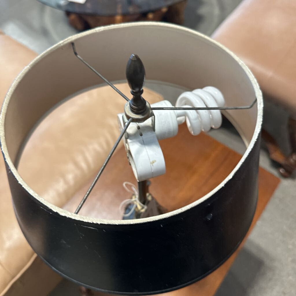Vintage Brass 3 Burner Converted Oil Lamp - 19H
