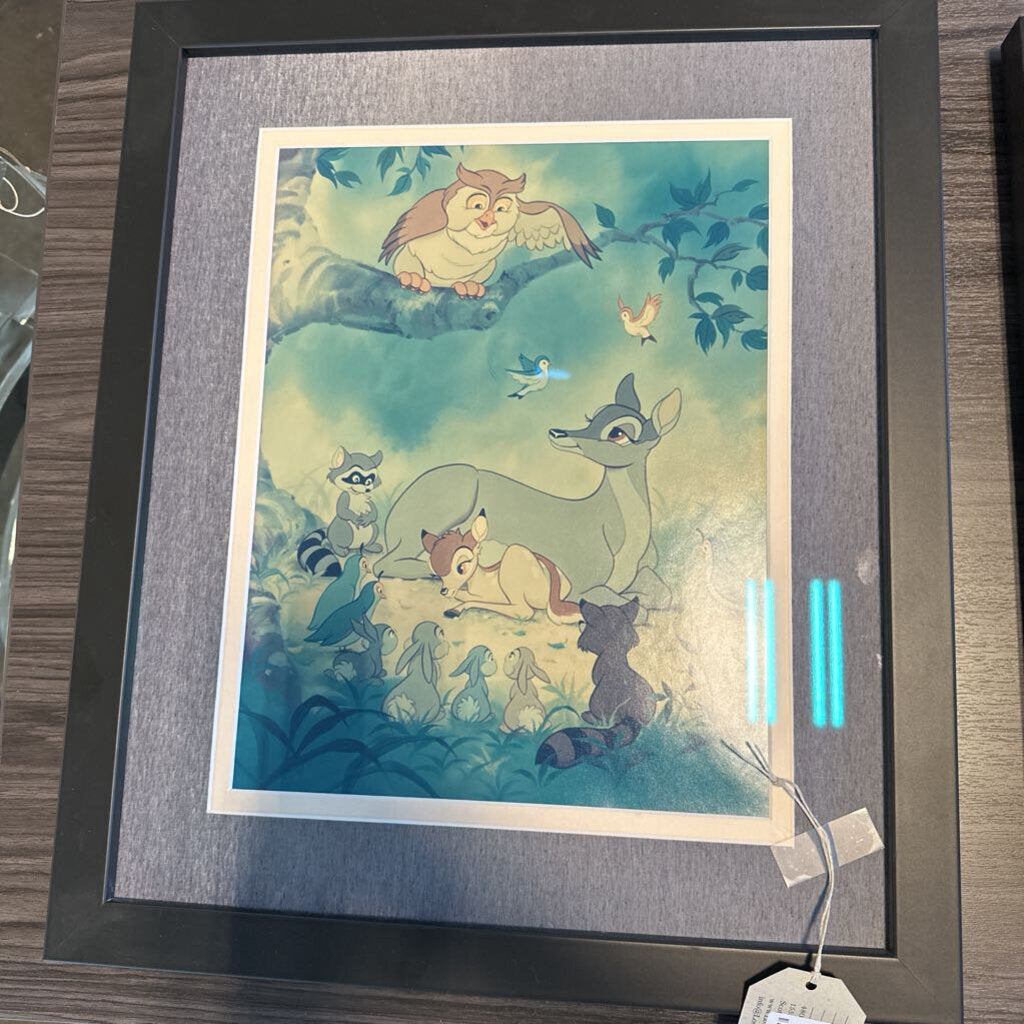 Disney Print Bambi & Mother- 16.5X19.5H